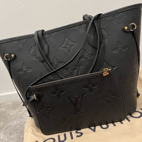 Louis Vuitton Neverfull MM Empreinte Louis Vuitton Neverfull Mm, Neverfull Mm, Vuitton Neverfull, Vuitton Handbags, Louis Vuitton Handbags, Louis Vuitton Neverfull, Piping, Dust Bag, Louis Vuitton