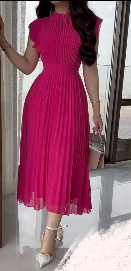 Colorful Elegant Outfits, Modest Pink Outfits, Outfits Vestidos Largos, Church Clothes For Women, Classy Modest Dresses, Elegant Church Outfits, Modest Dresses For Church, Outfits For Church, Elegant Chic Style