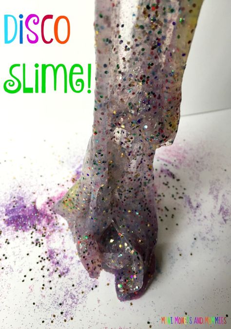 Dance Party Theme, How To Make Glitter, Dance Themes, Summer Camp Crafts, Slime For Kids, Disco Theme, Slime Craft, Science Activity, Theme Activity