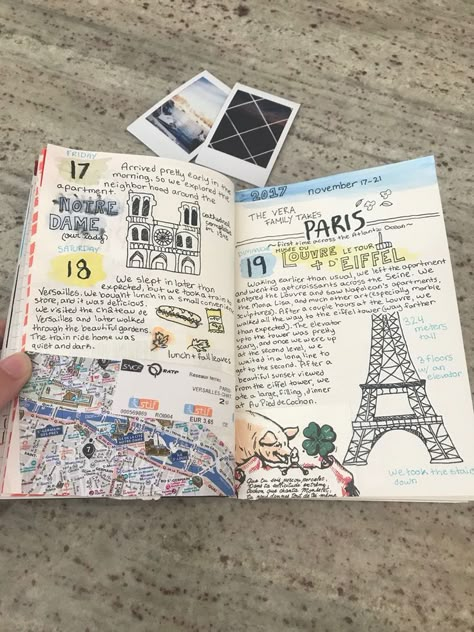 Aesthetic And Creative Ideas For Your DIY Travel Journal Paris Travel Scrapbook, Paris Travel Journal Ideas, Europe Travel Journal, Travel Journal First Page, Paris Journal Ideas, Paris Scrapbook Ideas, Europe Scrapbook Ideas, Trip Journal Ideas, Study Abroad Journal