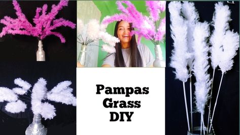 Pampas Grass Diy, Diy With Yarn, Home Decoration Diy, Pampas Grass Decor, Diy Youtube, Pampas Grass, Decoration Diy, Simple Diy, Easy Diy