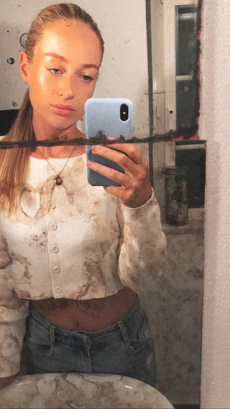 Wearing the Brandy Melville Athelia Knit Top Brandy Melville Athelia Knit Top, Athelia Knit Top, Vintage Mirror, Brandy Melville, Brandy, Knit Top, Mirror Selfie, Mirror, Knitting