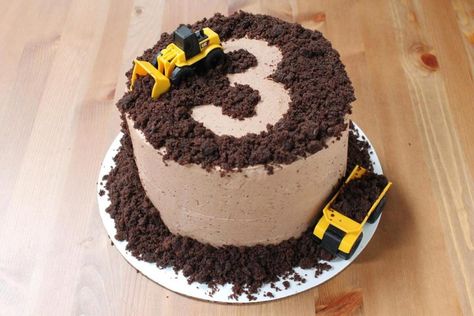 Dirt Cake Ideas, Chocolate Swiss Buttercream, Job Contract, Buttercream Recipes, Basic Sugar Cookie Recipe, Digger Cake, Construction Birthday Cake, Construction Theme Birthday Party, Swiss Buttercream