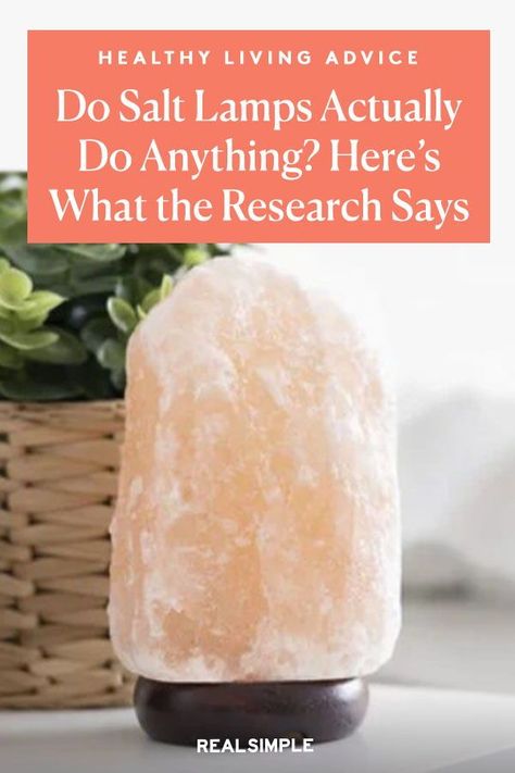 Do Salt Lamps Actually Do Anything or Are They Just Pretty? Here’s What the Research Says | Here's what to know about what salt lamps can actually do—versus what medical marketing claims they can do. #selfcaretips #healthyhabits #mindandmood #realsimple #healthhack #emotionalhealth Lamp In The Kitchen, Salt Lamp Benefits, Medical Marketing, Salt Room, Improve Nutrition, Salt Lamps, Himalayan Salt Lamp, Mindfulness Exercises, Family Medicine