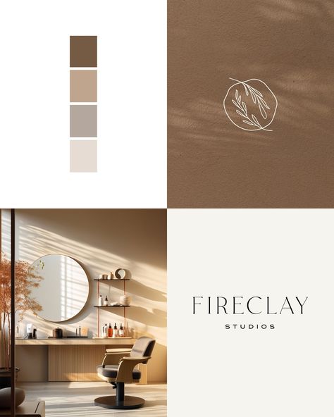 Revisiting this branding project from last year always gives us all the spa-like relaxing vibes ✨ The Fireclay team came to us when they were in the process of opening a new studio suite concept in Utah, aimed at stylists, salons, and med spas. (Studio suite brands have become a bit of a niche for us, and we’re not mad about it! 💖) They wanted their brand to feel both calm and classy — a mix of healing and beauty — so we used a neutral color palette and organic, hand-done graphic elements. ... Beauty Salon Color Palette, Spa Color Palette, Studio Suite, Social Graphics, Spa Colors, Spa Branding, Neutral Color Palette, Us When, Showit Website