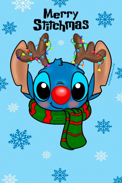 Christmas Cartoons Drawings, Xmas Characters, Lilo And Stitch Background, Christmas Backgrounds Wallpapers Cute, Stitch Christmas Wallpaper Aesthetic, Christmas Wallpaper Stitch, Christmas Stitch Wallpaper Iphone, Christmas Stitch Drawing, Merry Christmas Stitch