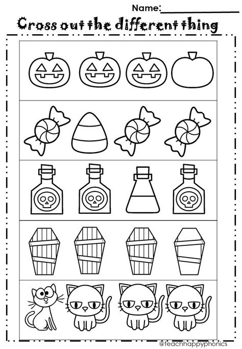 This is a set of Halloween-themed worksheets for preschool and kindergarten math and literacy skills. Just print and go, no prep needed! These activities will keep your students focused on learning during the crazy days surrounding Halloween. Prek Learning Activities Halloween, Halloween Books For Preschoolers, October Prek Worksheets, Pete The Cat Trick Or Treat Activities, Fall Harvest For Preschool, Crankenstein Activities Preschool, Fall Matching Worksheets For Preschool, Pre Kindergarten Activities Worksheets, Math Halloween Craft