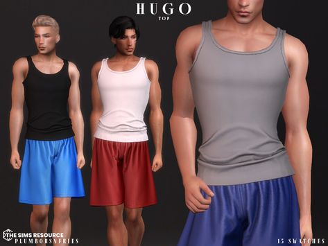 The Sims Resource - HUGO top Sims 4 Men Outfit, Sims 4 Tops Cc Male, Sims 4 Cc Swimwear Male, Sims 4 Cc Clothes Male Tops, The Sims 4 Cc Male Crop Top, Sims 4 Cc Tank Top Male, Sims 4 Male Tops, Ts4 Male Crop Top, Male Clothes