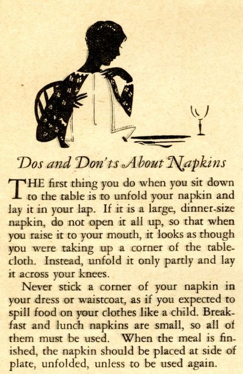 "The Etiquette Book: What to do, and How – and Mistakes to Avoid", 1929 Etiquette For A Lady, Dinning Etiquette, Lady Rules, Tik Tok Videos Funny, Table Etiquette, Dining Etiquette, Etiquette And Manners, Table Manners, Tik Tok Videos