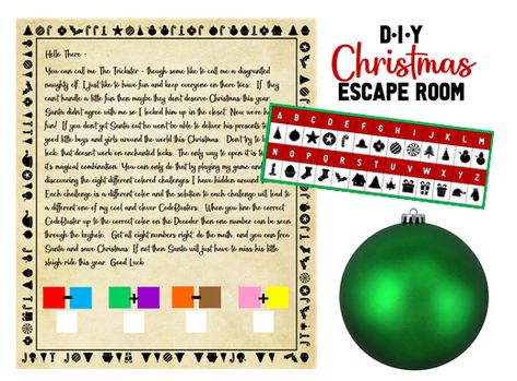 Grinch Escape Room, Merry Christmas Wishes Friends, Nativity Escape Room, Christmas Themed Escape Room Ideas, Diy Christmas Escape Room, Christmas Escape Room Ideas, Christmas Escape Room For Kids, Christmas Escape Room For Adults, Christmas Escape Room