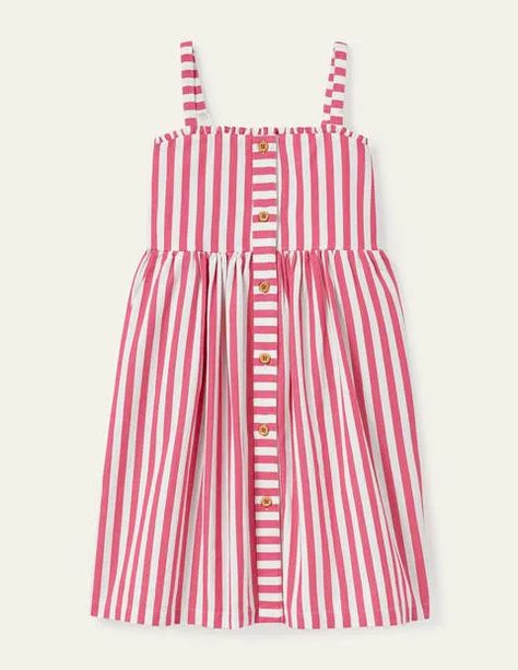 Button-down Sun Dress Pink Ivory, Button Down Dress, Sun Dress, Dress Party, Girl Clothes, Sewing Inspiration, The Rainbow, Dress Details, Kids Dress