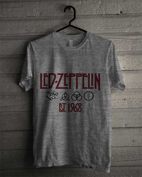 Led Zeppelin Symbols, Neo Grunge, Shirts Outfit, Tokyo Street Fashion, Sublimation Ideas, Rock Tees, Vinyl Shirts, Sports T Shirt, Men's Long Sleeve T-shirt