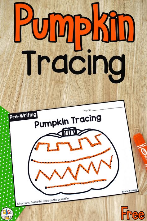 These free printable Pumpkin Tracing Worksheets are a fun way for kids to work on fine motor skills, writing strokes, and more this fall! Preschool Pumpkin Crafts Easy, October Fine Motor Activities, Pumpkins For Preschool, Fine Motor Fall Activities Preschool, Easy Pumpkin Craft Preschool, Fall Fine Motor Crafts, Pumpkin Activity For Preschool, Pumpkin Activities For Preschoolers, Pumpkin Fine Motor Activities