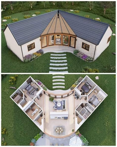 Farm Style House, Sims 4 House Plans, Sims 4 House Building, Prefab Cabins, Tiny House Community, House Floor Design, Building Plans House, Sims 4 House Design, Casas The Sims 4