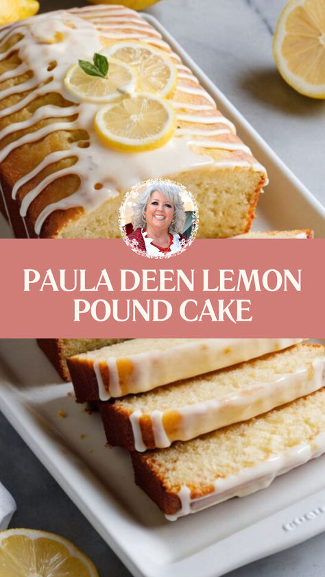 Paula Deen Lemon Pound Cake Lemon 7up Pound Cake, Lemon Loaf Glaze, Lemon Butter Pound Cake Recipe, Toppings For Pound Cake, Lemon Pound Cake From Cake Mix Boxes, Lemon Cake With Glaze, Lemon Pound Cake With Glaze, Lemon Pound Cakes, Lemon Pudding Cake Recipe