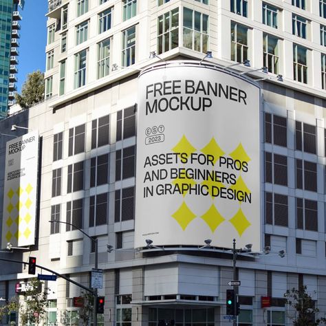 Free Banners on Building Mockup PSD Building Mockup, Banner Mockup, Free Mockup Templates, Free Banner, Digital Banner, Mockup Templates, Mockup Free Psd, Free Mockup, Mockup Psd