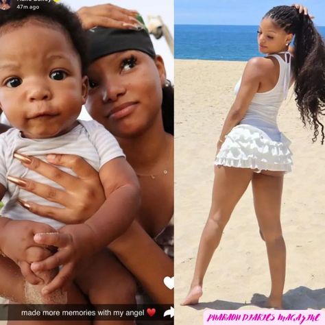 Halle Bailey, Baby Halo, DDG and his family had a fab vacation recently, here are some of her amazing photos #hallebailey #ddg Hailey Bailey, Chloe Halle, Zom 100, Pretty Hurts, Chloe Bailey, Chloe X Halle, Funny Reaction, Halle Bailey, July 17