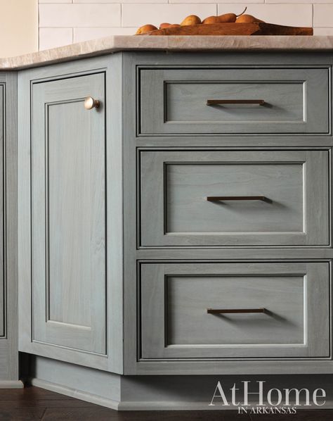 Blue Stained Cabinets, Taj Mahal Quartzite Countertops, Paint Pallets, Stained Kitchen Cabinets, Staining Cabinets, Maple Cabinets, Quartzite Countertops, Laundry Room Remodel, Blue Cabinets