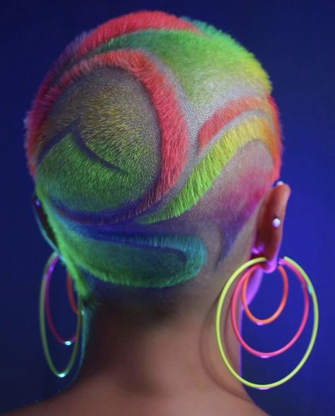 Pixie Aesthetic, Undercut Hair Designs, Ariel Hair, Buzz Cut Hairstyles, Shaved Hair Designs, Hair Color Chart, Bald Hair, Hair Tattoos, Rainbow Aesthetic