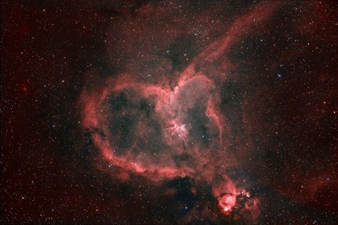 Heart-shaped nebula IC 1805, captured by Daniel Marquardt.