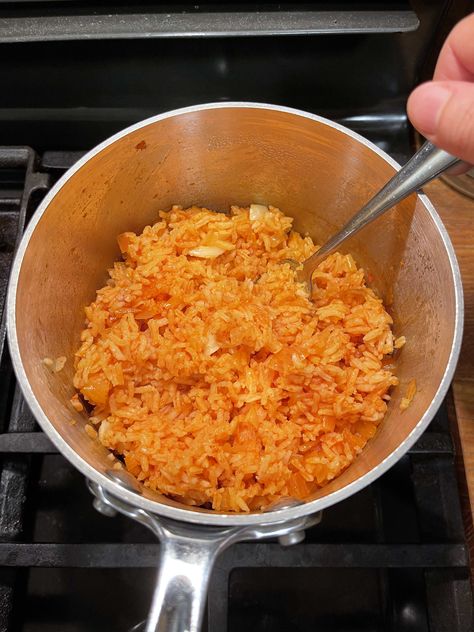 Simple Restaurant-Style Mexican Red Rice (Arroz Rojo) - Zero-Waste Chef Red Rice Recipe Mexican, Mexican Rice Recipe Restaurant Style, Mexican Red Rice, Homemade Mexican Rice, Homemade Tomato Paste, Tomato Paste Recipe, Red Rice Recipe, Homemade Vegetable Broth, Simple Restaurant