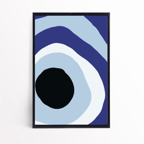 Evil Eye Digital Art, Doodle Canvas Art, Evil Eye Drawing Easy, Easy Evil Eye Painting, Eyes Abstract Art, Evil Eye Acrylic Painting, Evil Eye Drawing Design, Painting Set Ideas, Painting Ideas Evil Eye