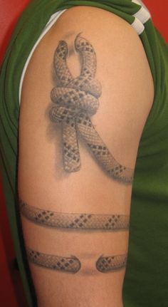 Climbing Tattoo, Rope Tattoo, Rad Tattoos, Climbing Knots, Tats Ideas, Mama Tattoo, Neon Tattoo, Sailor Tattoos, Knot Tattoo