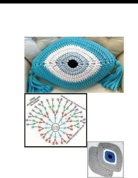 Crochet Cushion Pattern, Crochet Eyes, Crochet Pillow Cover, Crochet Cushion Cover, Crochet Pillow Pattern, Crochet Decoration, Crochet Cushions, Freeform Crochet, Crochet Pillow