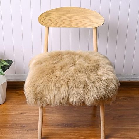 Amazon.com: Softlife Beige Faux Fur Sheepskin Chair Cover Fur Rug Seat Cushion Chair Pad Super Soft Area Rugs for Living Room Bedroom Dorm Home Decor Fall Decor (1.6ft x 1.6ft) : Home & Kitchen Sheepskin Chair, Faux Sheepskin Rug, Living Bedroom, Faux Fur Rug, Patio Furniture Cushions, Sheepskin Rug, Wool Pillows, Cushion Pads, Seat Pads