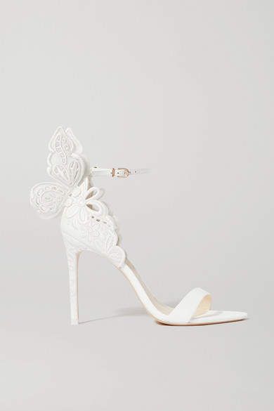 Sophia Webster - Chiara Embroidered Leather Sandals - White Sophie Webster Shoes, Sophia Webster Chiara, Sophia Webster Heels, Designer Things, Camberwell College Of Arts, Sophia Webster Shoes, White Flamingo, Shoes Heels Classy, Heels Classy