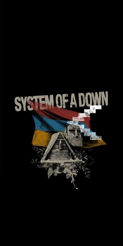 SYSTEM OF A DOWN Jimi Hendrix Art, Typography Shirt Design, Down Band, Pink Floyd Art, Iphone Wallpaper Music, Rock Band Logos, Emoji Wallpaper Iphone, Rock Band Posters, Punk Poster