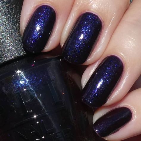 Opi Abstract After Dark, Blue And Purple Sparkle Nails, Purple Glass Nails, Dark Purple Sparkle Nails, Dark Blue Purple Nails, Dark Blue Glitter Nails, Purple Blue Nails, Opal Nail Polish, Dark Blue Nail Polish