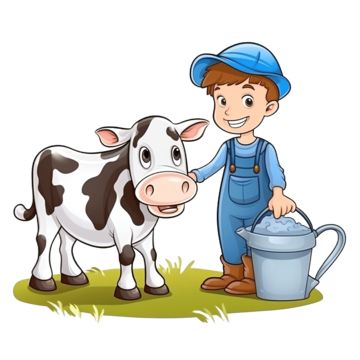 Milk Png, Green Nutrition, Farmer Costume, Milking Cow, Cow Milking, Farm Clipart, Cow Vector, Milk Packaging, Cow Clipart