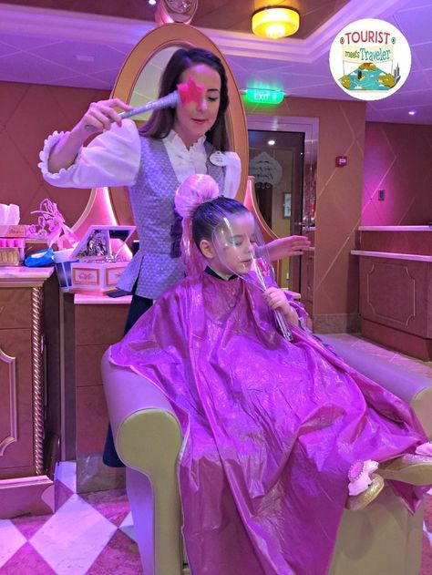 Disney Magic's Bibbidi Bobbidi Boutique - Disney Cruise Can't-Miss Activity for the Aspiring Prince or Princess Kids Beauty Salon, Kids Barber Shop, Childrens Salon, Kids Barber, Kids Hair Salon, Bibbidi Bobbidi Boutique, Kids Salon, Home Hair Salons, Kids Cafe