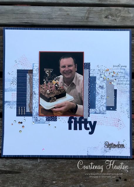 Male Birthday Scrapbook Layouts, Masculine Scrapbook Pages, Scrapbook Birthday Layouts, Stampin Up Scrapbook Layouts, Stampin Up Scrapbook Pages, Retirement Scrapbook, Scrapbook Pages Layouts, Scrapbook Family, Masculine Scrapbook