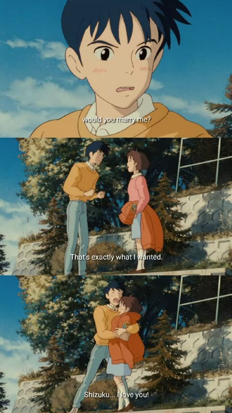 Whisper Of A Heart, Whisper Of The Heart Quotes, Seiji And Shizuku, Shizuku Tsukishima, Seiji Amasawa, Cool Animes, Whisper Of The Heart, Anime Studio, Studio Ghibli Fanart