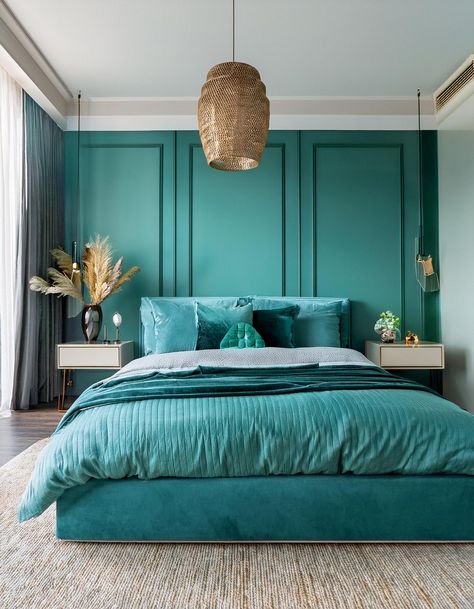 Best Accents for Rich Teal Bedrooms Teal Kids Bedroom Ideas, Teal Blue Bedroom Ideas, Teal Kids Bedroom, Teal Bedrooms, Teal Blue Bedroom, Bedroom Color Ideas, Office Layout Ideas, Navy Bedrooms, Teal Bedroom