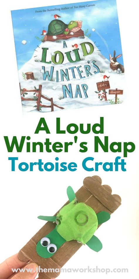 A Loud Winter's Nap A Loud Winters Nap Activities, Tortoise Craft, Hibernation Preschool Crafts, Library Dragon, Hibernation Preschool Activities, Hibernation Crafts, Hibernation Activities, Hibernation Preschool, Winter Library