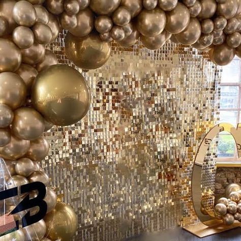 https://encrypted-tbn0.gstatic.com/images?q=tbn:ANd9GcQTPwA124sGmTeGXFFF-yJjrsA7zP5__LLL7g&usqp=CAU Gold Shimmer Wall, Shimmer Wall Panels, Elegant Birthday Party, Shimmer Wall, Elegant Birthday, Let Your Light Shine, Diy Centerpieces, Balloon Design, Event Themes