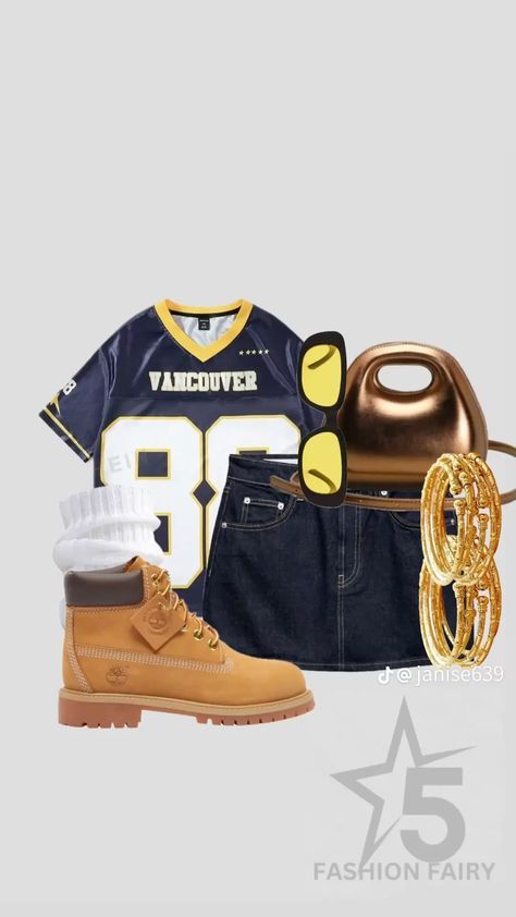 Timbs Outfit, Cute Highschool Outfits, Pretty Sneakers, Teen Swag Outfits, Cute Birthday Outfits, Fasion Outfits, Cute Lazy Day Outfits, Casual School Outfits