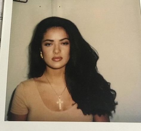 Virgo Mood on Instagram: “Polaroid of Salma Hayek, early 90s” Salma Hayek Style 90s, 90s Latina Fashion, Salma Hayek Young, Vicky Christina Barcelona, 90s Latina, Salma Hayek Style, Latina Aesthetic, Selma Hayek, Latina Fashion