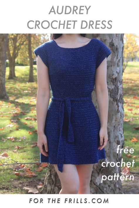 Crochet Dress Pattern Free, Crochet Tie, Crochet Summer Dresses, Audrey Dress, Crochet Skirts, Dress Patterns Free, Mode Crochet, Crochet Dresses, Crochet Crop