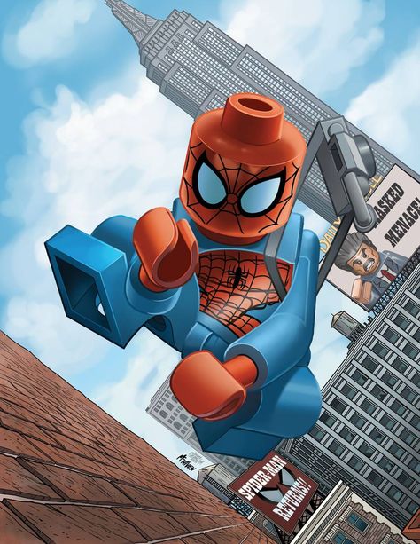 Lego Spider Man, Lego Tattoo, Lego Spider, Lego Poster, Lego Spiderman, All Spiderman, Lego Marvel Super Heroes, Lego Minifigs, Lego Super Heroes