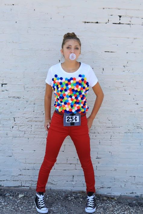 Gumball Machine Costume | Kamri Noel | CGH Gumball Machine Costume, Costumes Faciles, Food Halloween Costumes, Meme Costume, Halloween Coustumes, Halloween Fest, Diy Halloween Costumes For Kids, Holloween Costume, Diy Kostüm