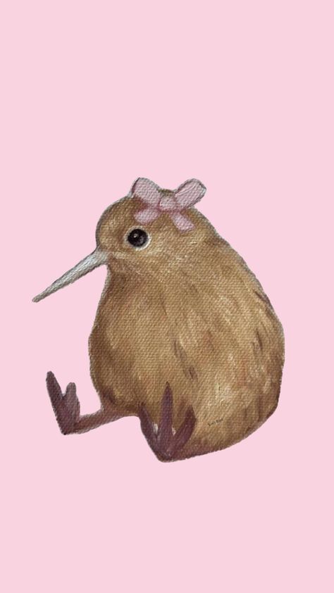 Kiwi Animal Drawing, Kiwi Bird Painting, Cute Kiwi Drawing, Kiwi Bird Wallpaper, Kiwi Bird Drawing, Kiwi Bird Art, Kiwi Animal, Cute Kiwi Bird, Ace Core