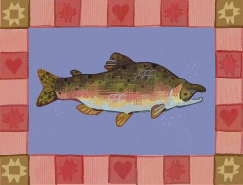 fishtober day 04: pink salmon (oncorhynchus gorbuscha) – @troutpaws on Tumblr Earthy Doodles, Salmon Illustration, Salmon Drawing, Sketchbooks Ideas, Illustration Tumblr, Ocean Stuff, Animal Illustration Art, Silly Art, Cool Fish