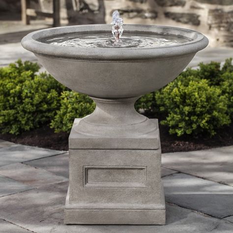 Campania International Aurelia Outdoor Fountain Concrete Fountains, Campania International, Garden Water Fountains, French Limestone, Pond Fountains, Stone Fountains, Tabletop Fountain, Water Fountains Outdoor, Outdoor Fountain