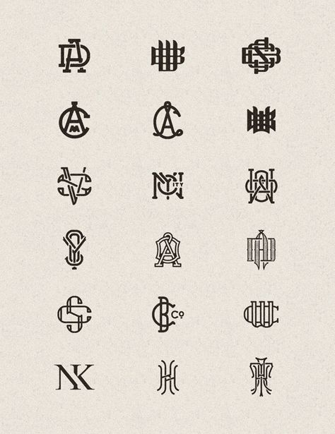 A collection of unique logo designs from 2013 and 2014 by Joe White. Logo Typo, Logo Monogramme, Inspiration Logo Design, Vintage Logos, Logo Luxury, Monogram Logo Design, Unique Logo Design, Beautiful Logos, Initials Logo