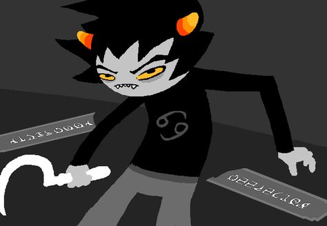 Karkat Vantas - MS Paint Adventures Wiki - Adventures, characters ... Karkat Vantas, Ms Paint, Homestuck, Paint, Hair