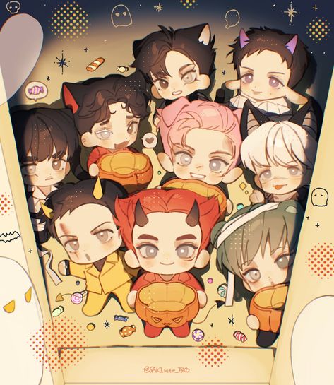 Exo Fanart Wallpaper, Fanart Wallpaper, Exo Fanart, Trick Or Treat, Exo, Fan Art